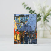 Carte Postale Avenue de Clichy, le Soir, Cinq Heures (Debout devant)