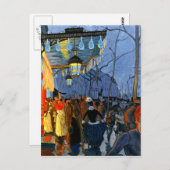 Carte Postale Avenue de Clichy, le Soir, Cinq Heures (Devant / Derrière)