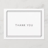 Carte Postale AVERT noir et blanc Merci Mariage moderne (Devant)