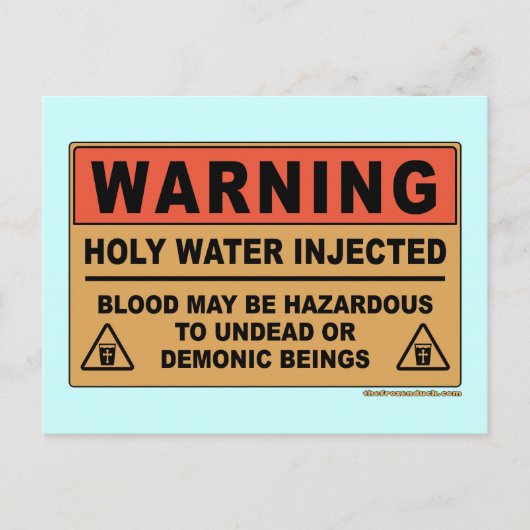 Carte Postale Avertissement à l'eau (Devant)