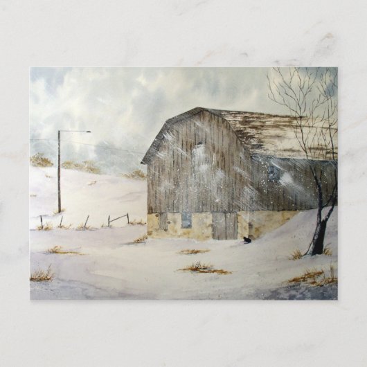 Carte postale Avertissement de tempête hivernale (Devant)