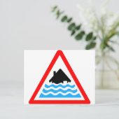 Carte Postale Avertissement d'inondation grave (Debout devant)