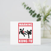 Carte Postale avertissement kung fu (Debout devant)