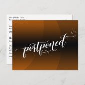 Carte Postale Avertissement Mariage différé de la courbe orange (Devant / Derrière)