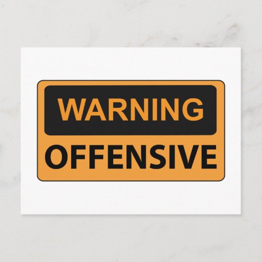 Carte Postale Avertissement Offensif (Devant)
