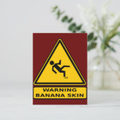 Carte Postale AVERTISSEMENT : Peau de banane (Debout devant)
