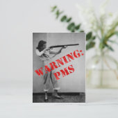 CARTE POSTALE AVERTISSEMENT : PMS (Debout devant)