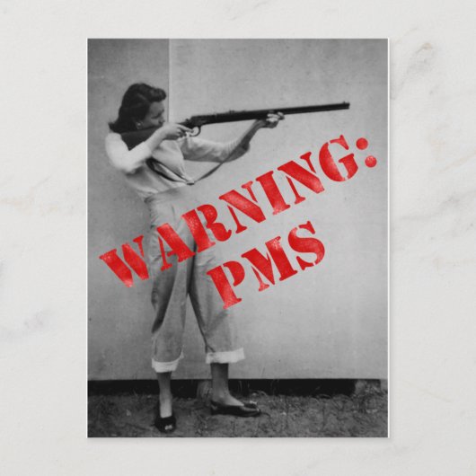 CARTE POSTALE AVERTISSEMENT : PMS (Devant)