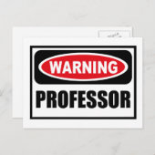 Carte postale Avertissement PROFESSEUR (Devant / Derrière)
