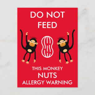 Carte Postale Avertissement sur l'allergie des enfants