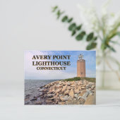 Carte Postale Avery Point Lighthouse, Connecticut Postcard (Debout devant)