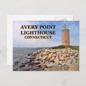 Carte Postale Avery Point Lighthouse, Connecticut Postcard (Devant / Derrière)