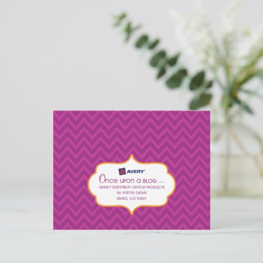 Carte postale Avery SocialLuxe (Debout devant)