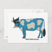 Carte postale aveugle de bovin de Willie (Devant / Derrière)