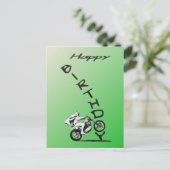 Carte Postale AVEZ UN NIVEAU ANNIVERSAIRE.vert. (Debout devant)