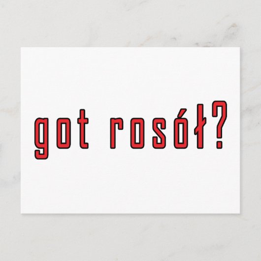 Carte Postale avez-vous du rosol? (Devant)