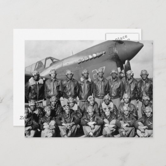 Carte Postale aviateur tuskegee (Devant / Derrière)