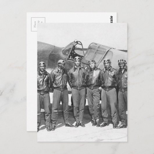 Carte Postale aviateur tuskegee (Devant / Derrière)