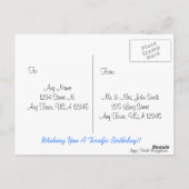 Carte Postale Avion 1er anniversaire (Dos)