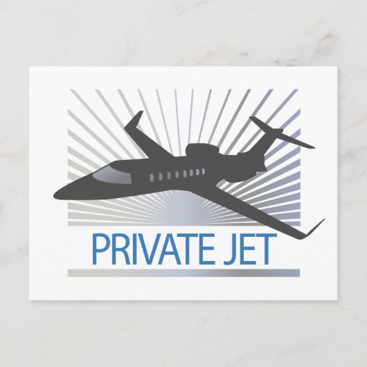 Carte Postale Avion à réaction privé (Devant)