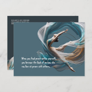 Carte Postale Avion Air Yoga Instructeur Pilates Fitness