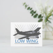 Carte Postale Avion basse aile (Debout devant)