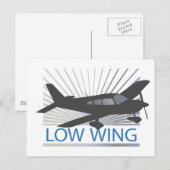 Carte Postale Avion basse aile (Devant / Derrière)