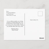 Carte Postale Avion cool & photo de lac, Fun Aviation Anniversai (Dos)