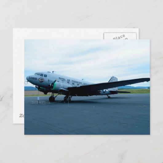 Carte Postale Avion DC-3 (Devant / Derrière)