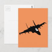 Carte Postale avion de chasse (Devant / Derrière)