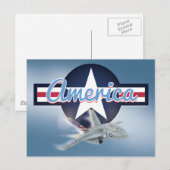Carte Postale Avion de chasse Amérique Force aérienne (Devant / Derrière)