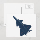 CARTE POSTALE AVION DE COMBAT RUSSIE (Devant / Derrière)