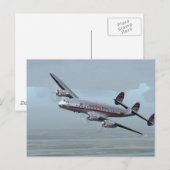 CARTE POSTALE AVION DE CONSTELLATION — HISTOIRE DE L'AVIATION! (Devant / Derrière)