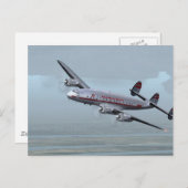 CARTE POSTALE AVION DE CONSTELLATION — HISTOIRE DE L'AVIATION! (Devant / Derrière)