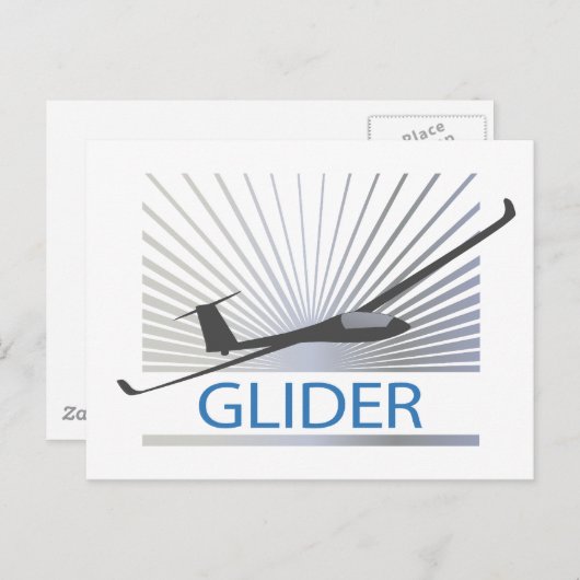Carte Postale Avion de glissière (Devant / Derrière)