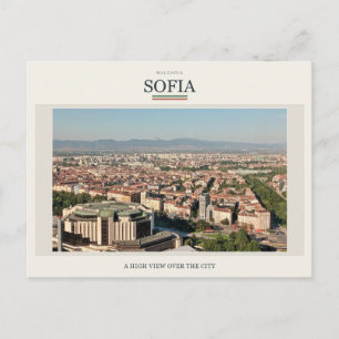 Carte Postale Avion de ligne au-dessus de Sofia et de Vitosha