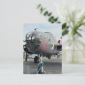 Carte Postale Avion d'époque B-25 Mitchell Bomber Anniversaire (Debout devant)