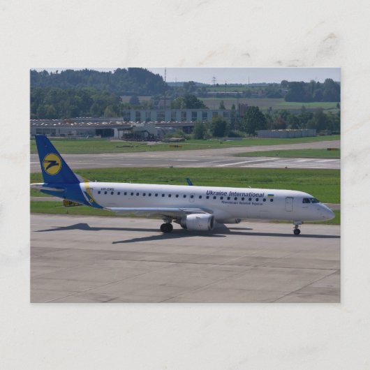 Carte Postale Avion d'Ukraine Airlines (Devant)