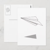 Carte Postale Avion en papier (Devant / Derrière)