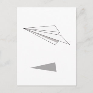 Carte Postale Avion en papier