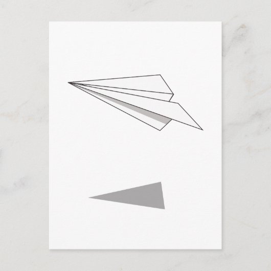 Carte Postale Avion en papier (Devant)
