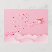 Carte Postale Avion en papier découpé (Devant)