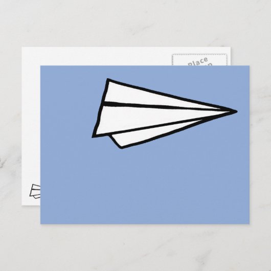 Carte Postale avion en papier simple (Devant / Derrière)