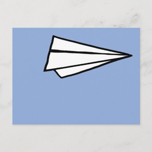 Carte Postale avion en papier simple (Devant)
