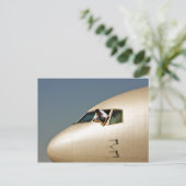 Carte Postale Avion et pilote (Debout devant)