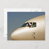 Carte Postale Avion et pilote (Devant / Derrière)