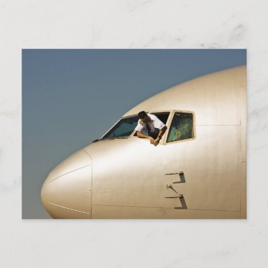 Carte Postale Avion et pilote (Devant)