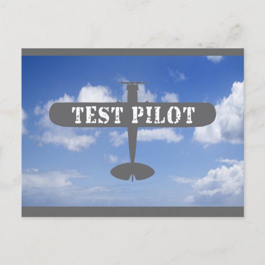 Carte Postale Avion et pilote d'essai (Devant)