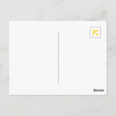 Carte Postale Avion Mode Orange Jaune Rose Voyage (Dos)