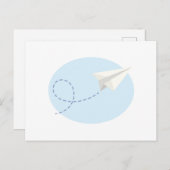 Carte Postale Avion papier (Devant / Derrière)